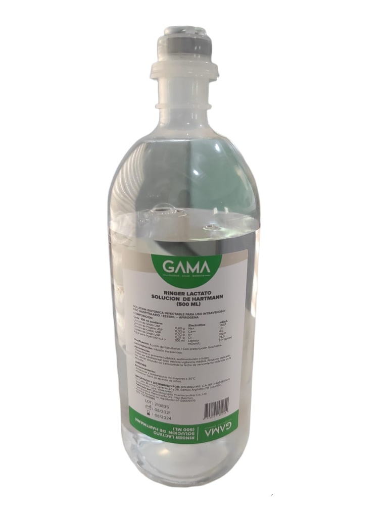 SOLUCION RINGER LACTATO 500mL UND | AGROTURAS CA